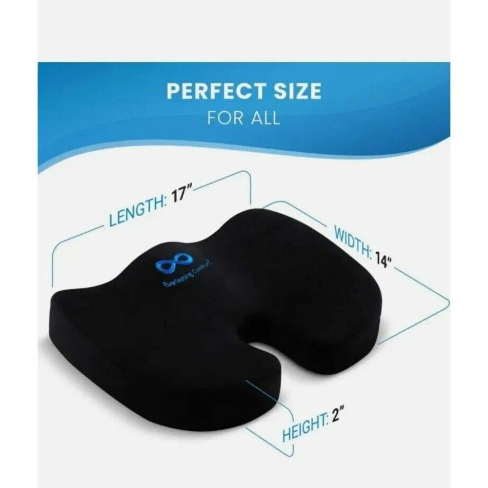 Everlasting Pressure Relief Seat Cushion for Long Sitting Hours - Black - Picture 8 of 12